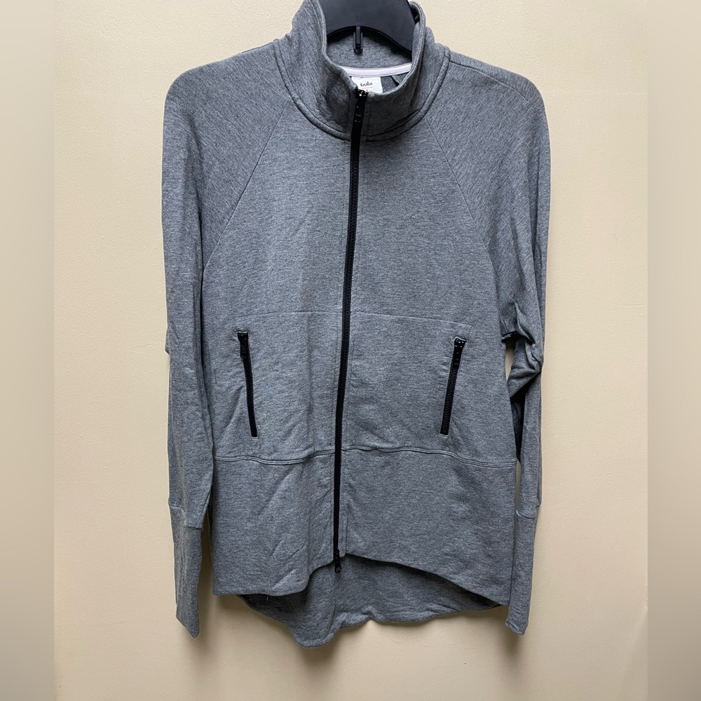 Ladies Gray Zip Up